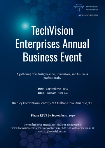 Free Company Business Event Invitation Template to Edit Online