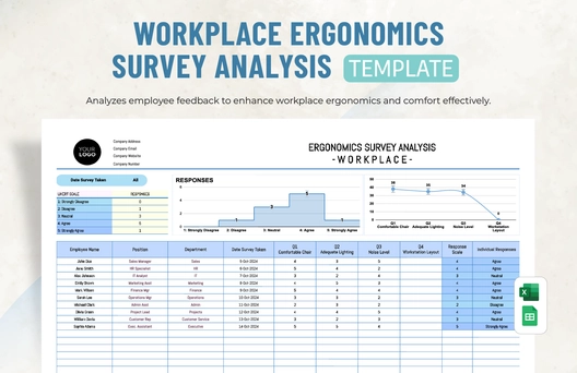Workplace Ergonomics Survey Analysis Template