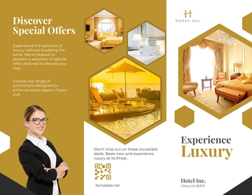 Free Hotel Special Offers Brochure Template to Edit Online