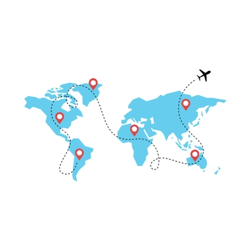 Free Airplane Route Clipart to Edit Online
