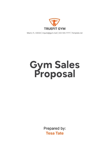 Free Gym Sales Proposal Template to Edit Online