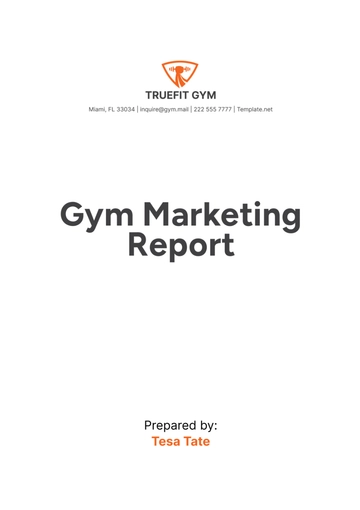 Free Gym Marketing Report Template to Edit Online