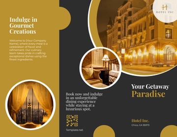Free Hotel Dining Brochure Template to Edit Online