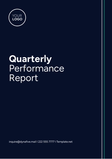 Free Quarterly Performance Report Template to Edit Online