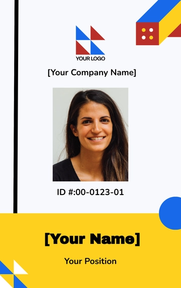 Free Bauhaus ID Card Template to Edit Online