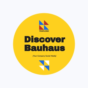 Free Bauhaus Sticker Template to Edit Online