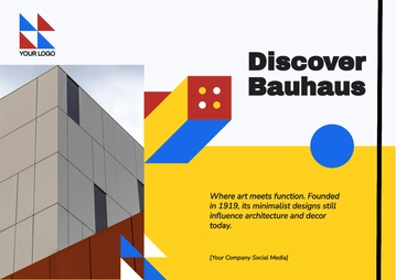 Free Bauhaus Digital Signage Template to Edit Online
