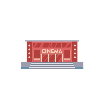 Free Cinema Building Clipart to Edit Online