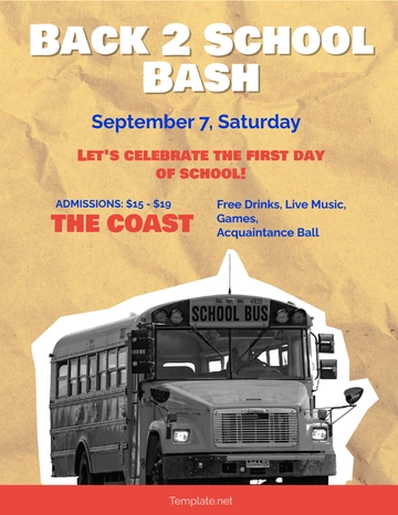 Free Back to School Bash Flyer Template to Edit Online