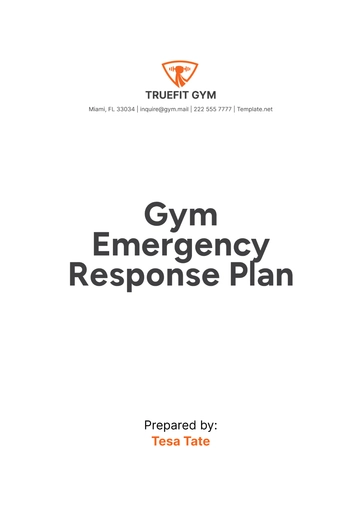 Free Gym Emergency Response Plan Template to Edit Online Free Gym Emergency Response Plan Template to Edit Online