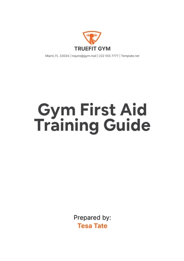 Free Gym First Aid Training Guide Template to Edit Online