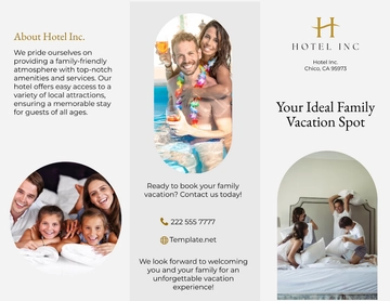 Free Hotel Family Vacation Brochure Template to Edit Online