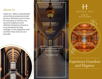 Free Grand Hotel Tri-Fold Brochure Template to Edit Online