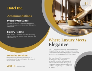 Free Grand Hotel Bi-Fold Brochure Template to Edit Online