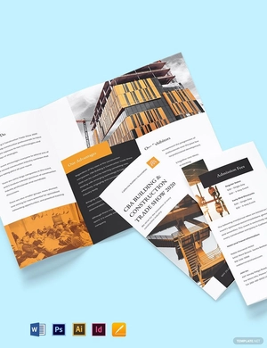 Builders Trade Show Tri-Fold Brochure Template