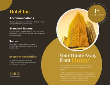 Free Hotel Bi-Fold Brochure Template to Edit Online