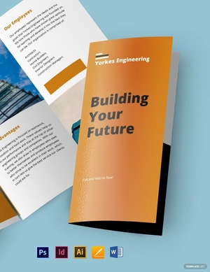 Civil Engineer Tri-Fold Brochure Template Civil Engineer Tri-Fold Brochure Template