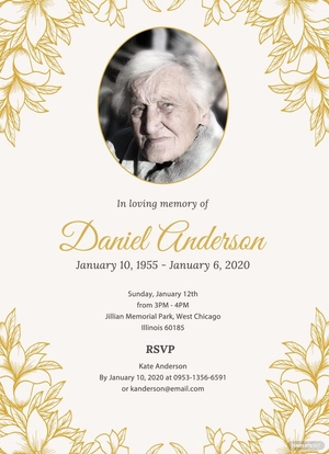Funeral Ceremony Invitation Template