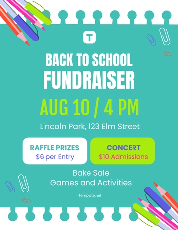 Free Back to School Fundraiser Flyer Template to Edit Online