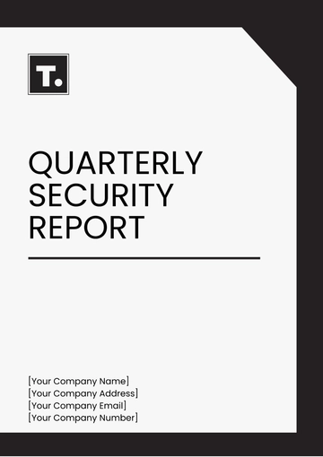 Free Quarterly Security Report Template to Edit Online