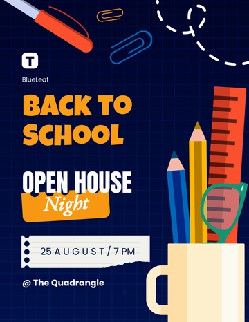 Free Back to School Open House Flyer Template to Edit Online