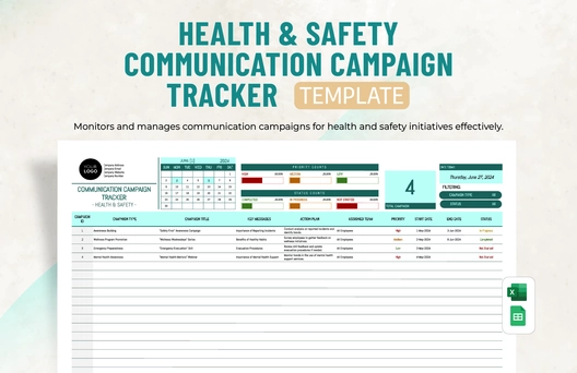 Health & Safety Communication Campaign Tracker Template