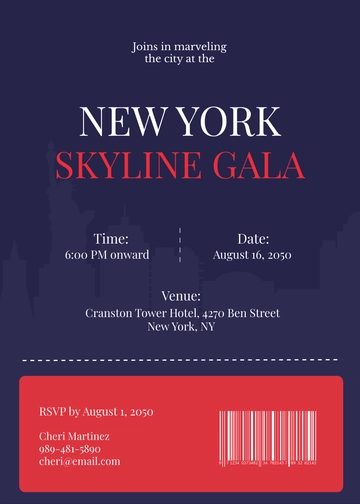 Free New York Boarding Pass Invitation Template to Edit Online
