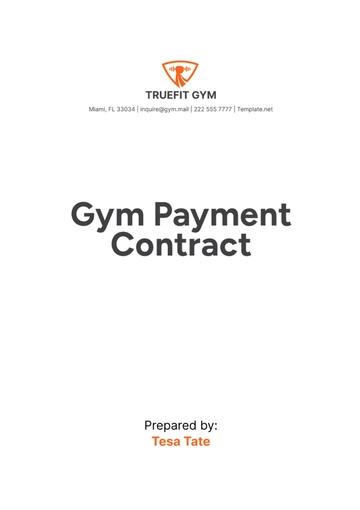 Free Gym Payment Contract Template to Edit Online