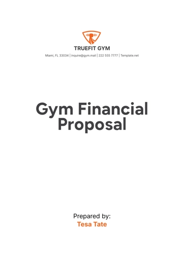 Free Gym Financial Proposal Template to Edit Online