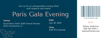 Free Paris Boarding Pass Invitation Template to Edit Online