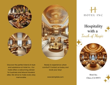 Free Hotel Advertising Tri-Fold Brochure Template to Edit Online