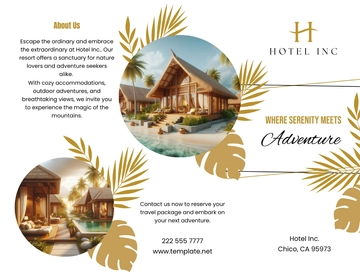 Free Hotel Resort Tri-Fold Brochure Template to Edit Online