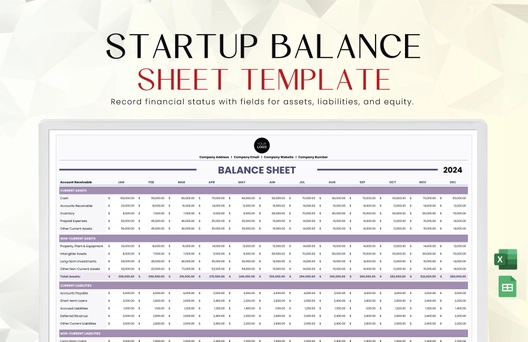 Startup Balance Sheet Template