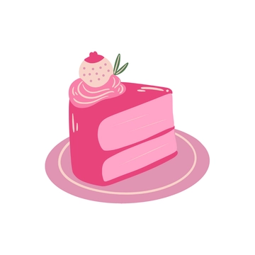 Free Pink Cake Dessert Clipart to Edit Online