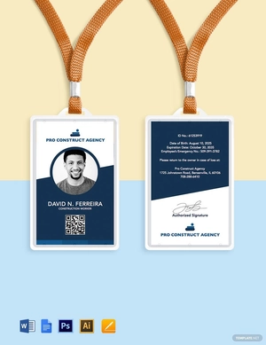 Worker ID Card Template