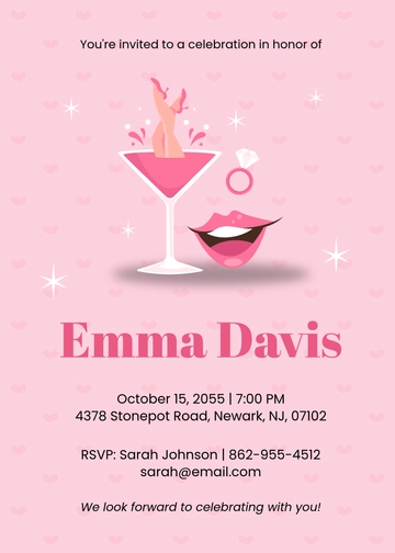 Bachelorette Party Invitation Template - Edit Online & Download