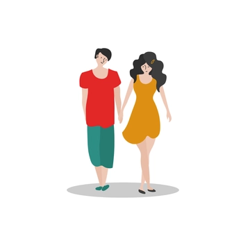 Free Young Couple Clipart to Edit Online