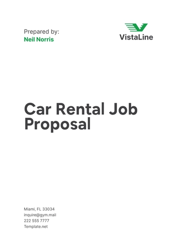 Free Car Rental Job Proposal Template to Edit Online