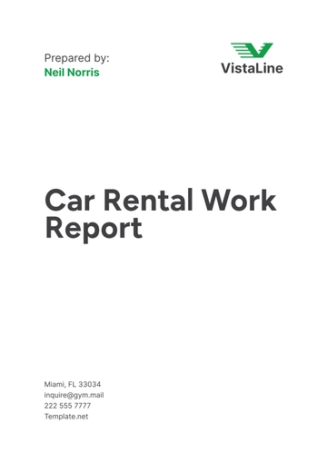 Free Car Rental Work Report Template to Edit Online