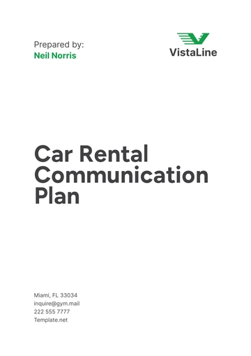Free Car Rental Communication Plan Template to Edit Online