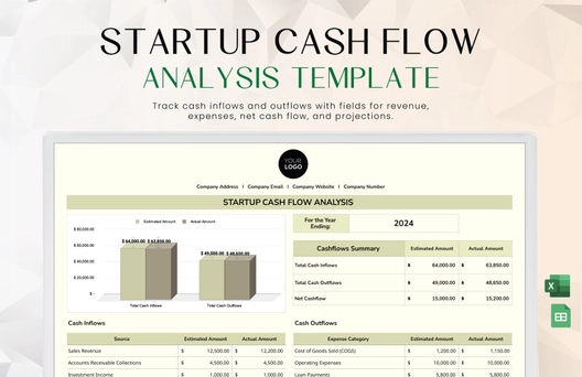 Startup Cash Flow Analysis Template