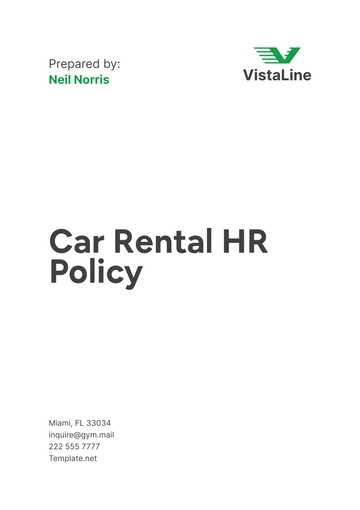 Free Car Rental HR Policy Template to Edit Online