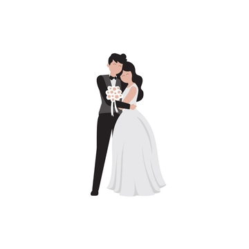 Free Wedding Couple Clipart to Edit Online