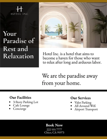 Free Hotel Business Flyer Template to Edit Online