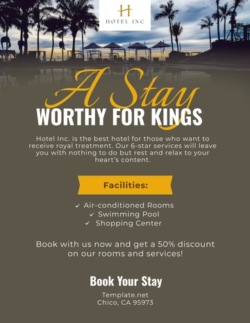 Free Hotel Service Flyer Template to Edit Online Free Hotel Service Flyer Template to Edit Online