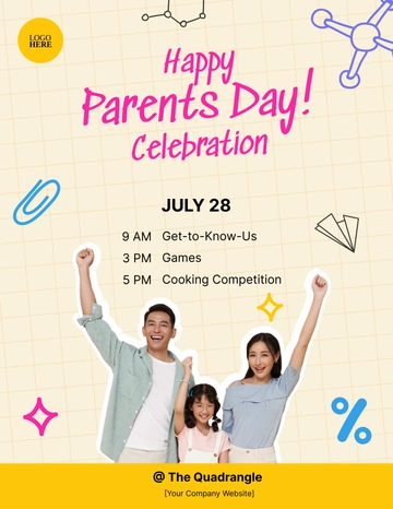 Free Parents Day Celebration in School Template to Edit Online