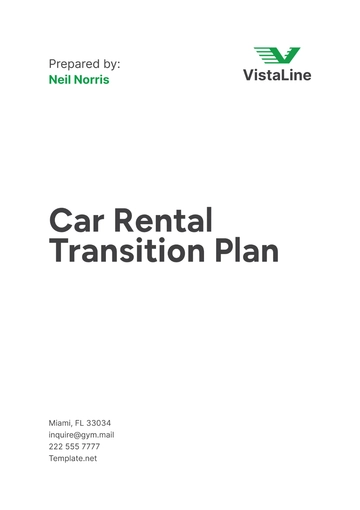 Free Car Rental Transition Plan Template to Edit Online