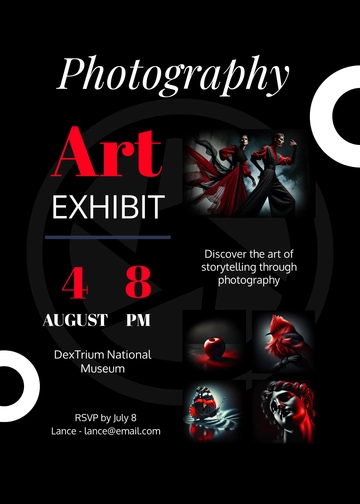 Free Photography Exhibition Invitation Template to Edit Online