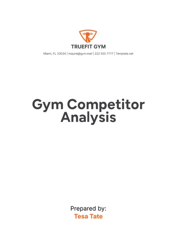 Free Gym Competitor Analysis Template to Edit Online