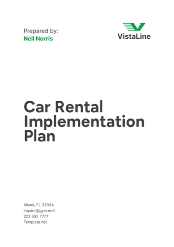 Free Car Rental Implementation Plan Template to Edit Online